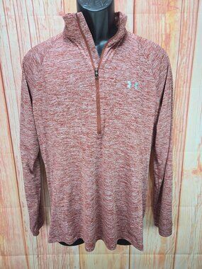 Under Armour Womens HeatGear Red Heather Athletic Top XL